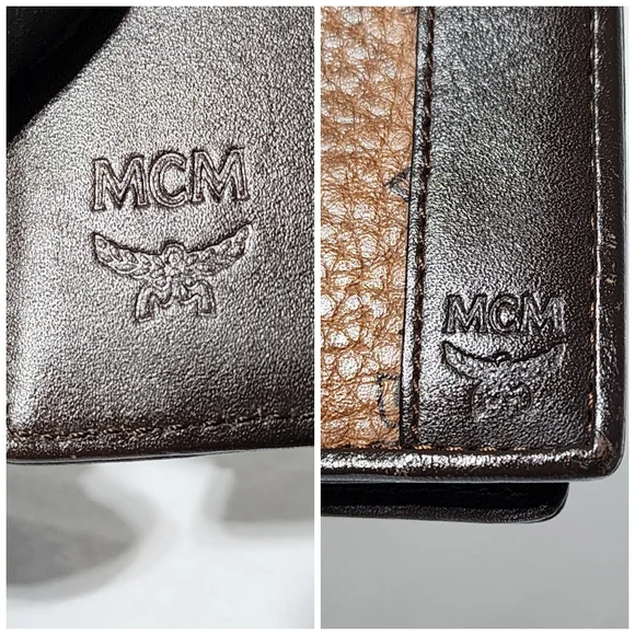 MCM Bill Leather Wallet Brown - Picture 4 of 14